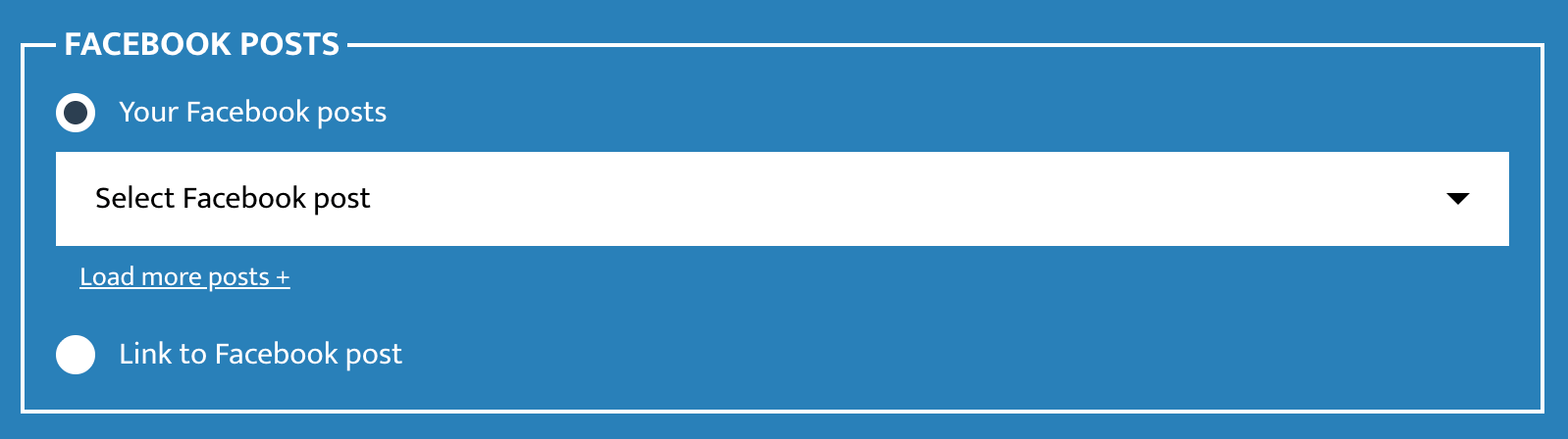 Facebook post selection and link field in Facebook Comment Picker