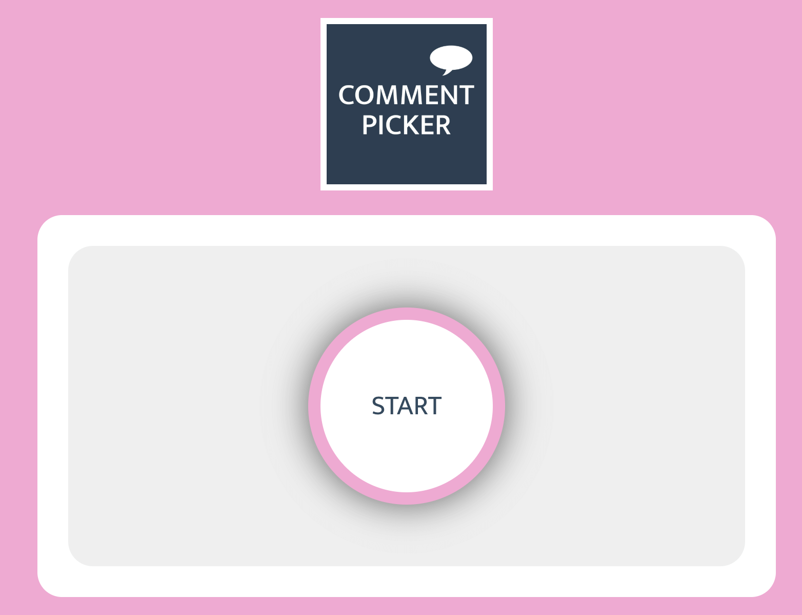 Start raffle button in Facebook Comment Picker