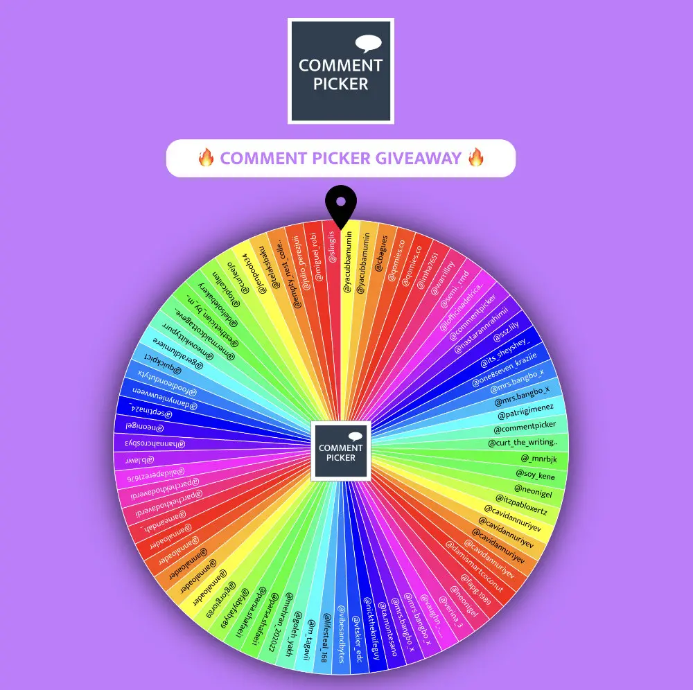 Example of giveaway wheel with theme color and logo branding