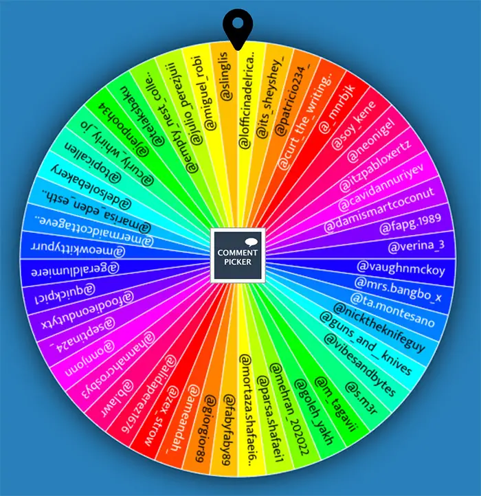 Instagram Giveaway Picker Wheel