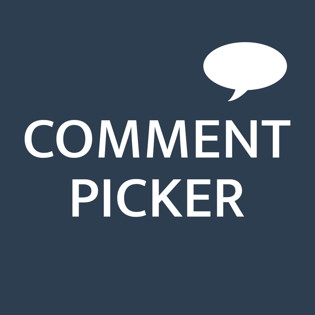 Logo van Comment Picker op het rad