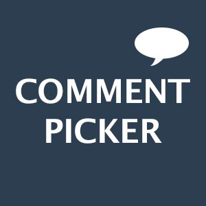 Logo van Comment Picker op het rad