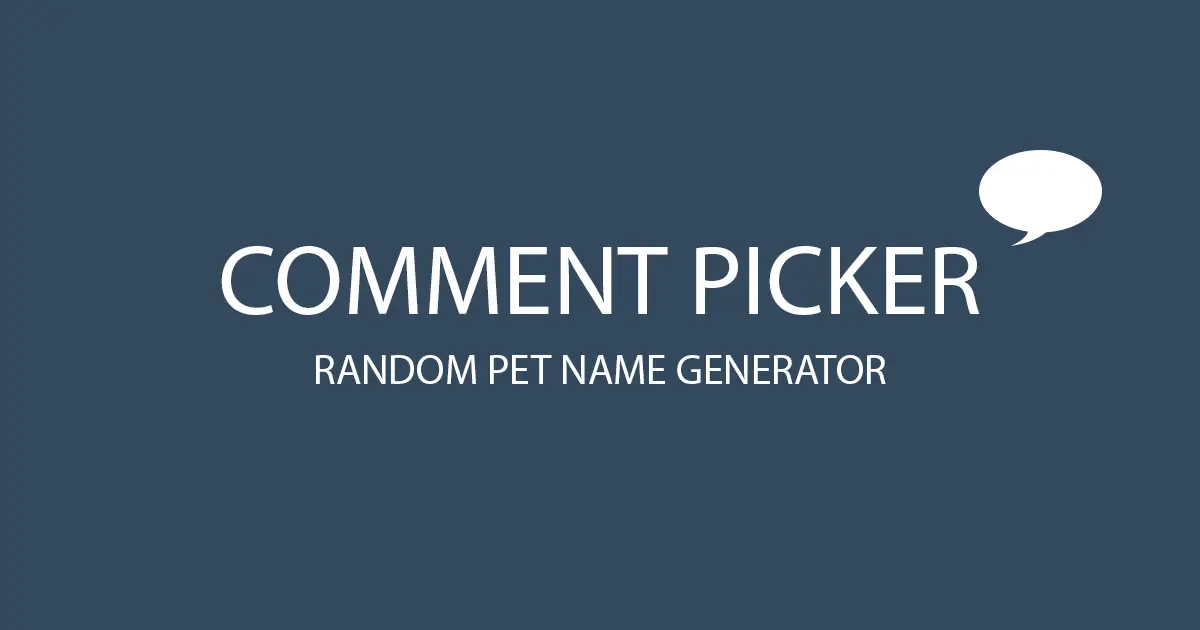 Pet Name Generator - Generate list of random pet names