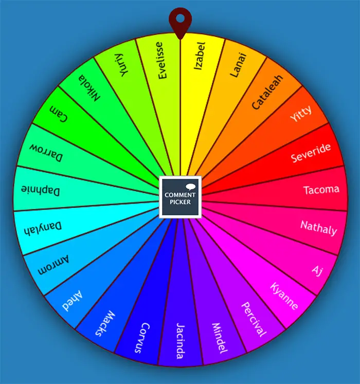 Example Wheel of Names different line color