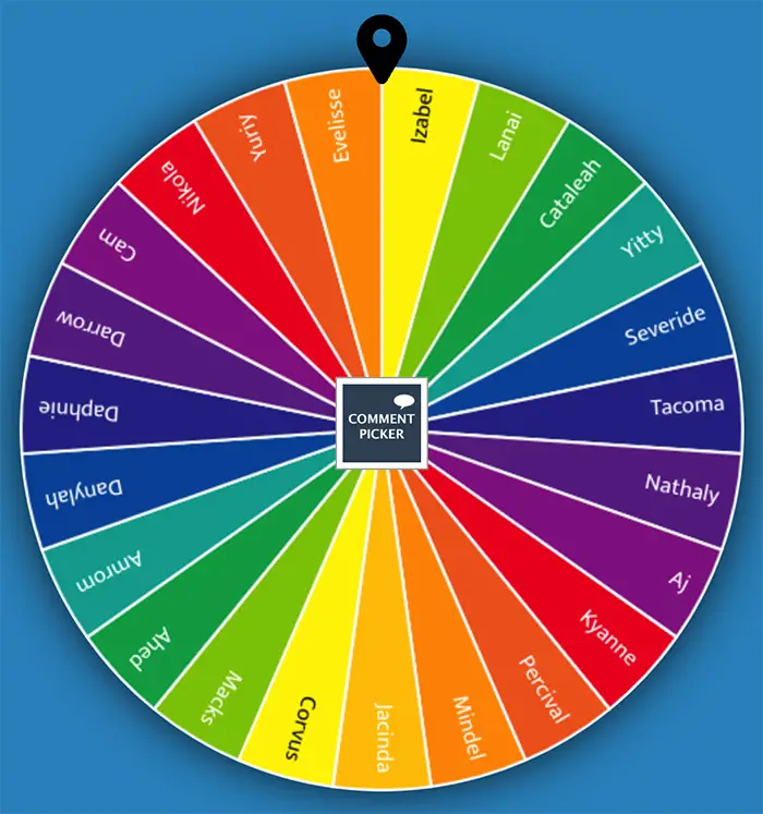Example Wheel of Names modern colors
