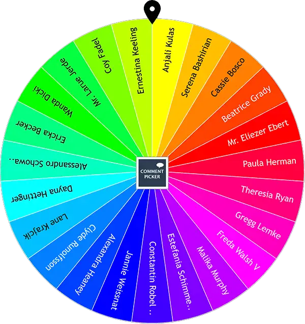 Example of Wheel of Names with all colors