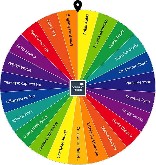 Example of Wheel of Names with modern colors
