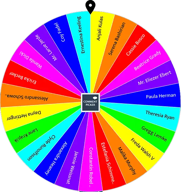 Example of Wheel of Names with simple colors
