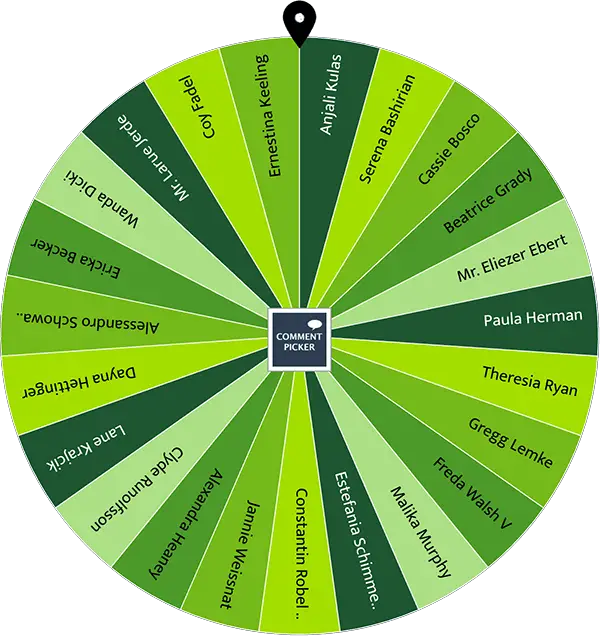 Example of Name Picker Wheel with forest whispers colors