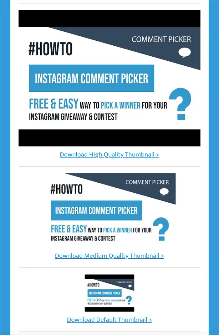 comment picker youtube thumbnail download