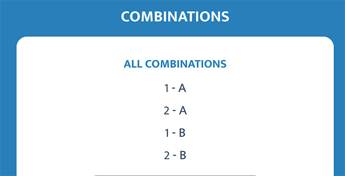 Combination Generator with all combinations